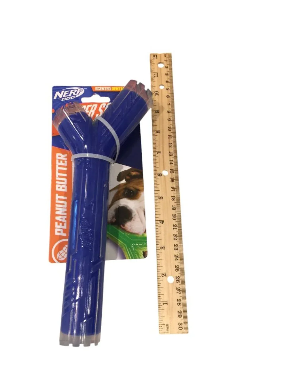 Nerf Dog Super Soaker Scented Dental Chew Peanut Butter 9 1/2